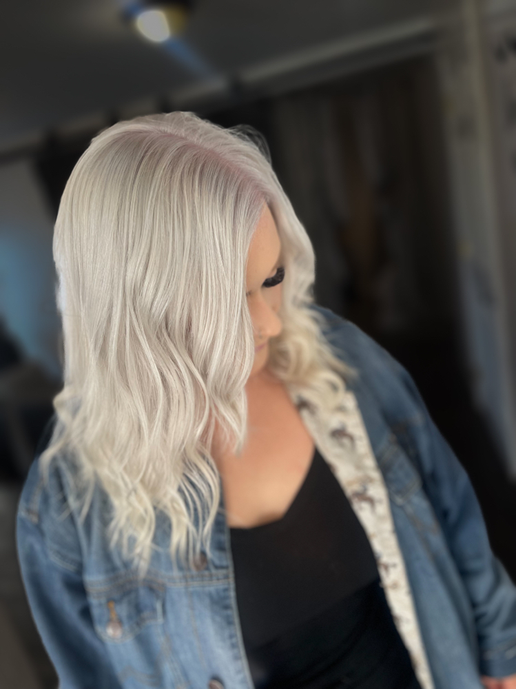 bleach & tone (roots only )