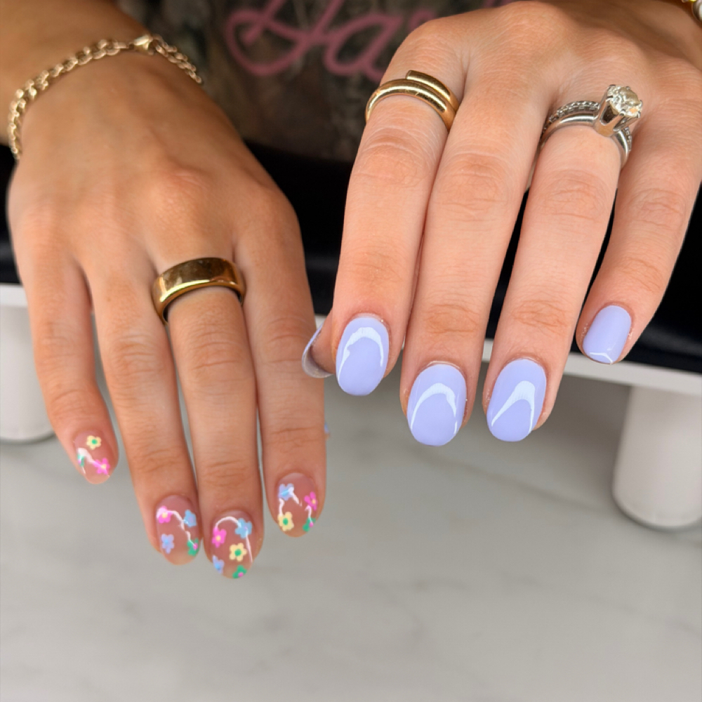 Acryclic  base starting $50 at Sandy's nail art studio in Monticello, KY