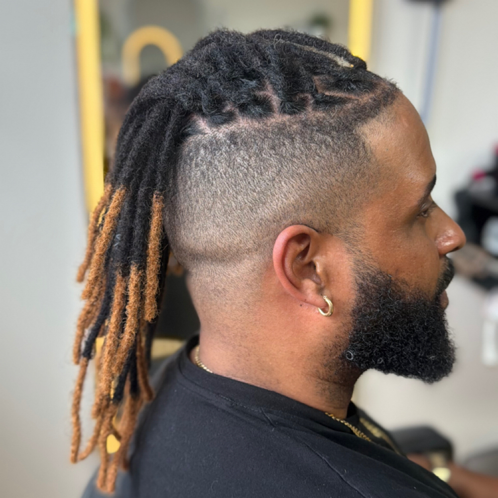 Locs Extention Half Head at Sashaè’s loc shop in Revere, MA