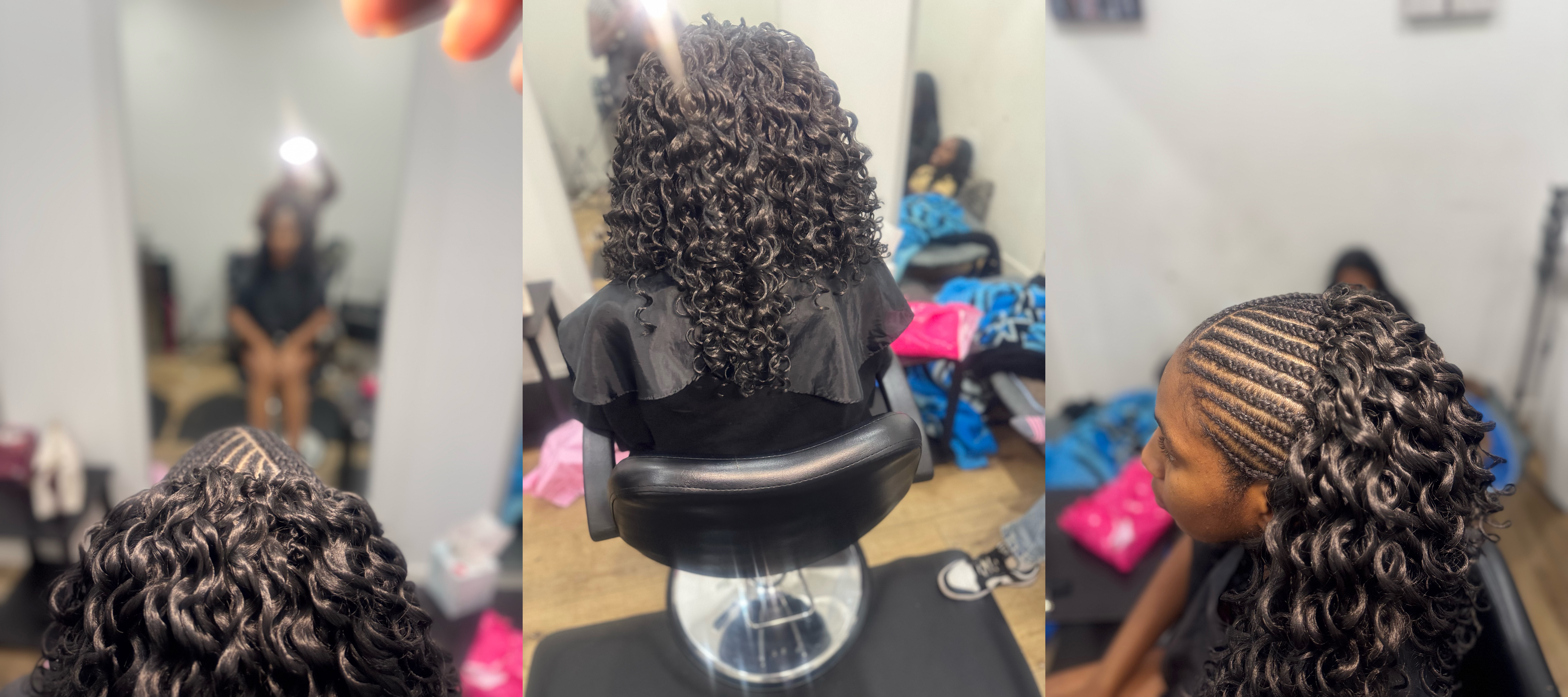 Cornrow and Crochet at the Back at Michou  HairBraiding in Anaheim, CA