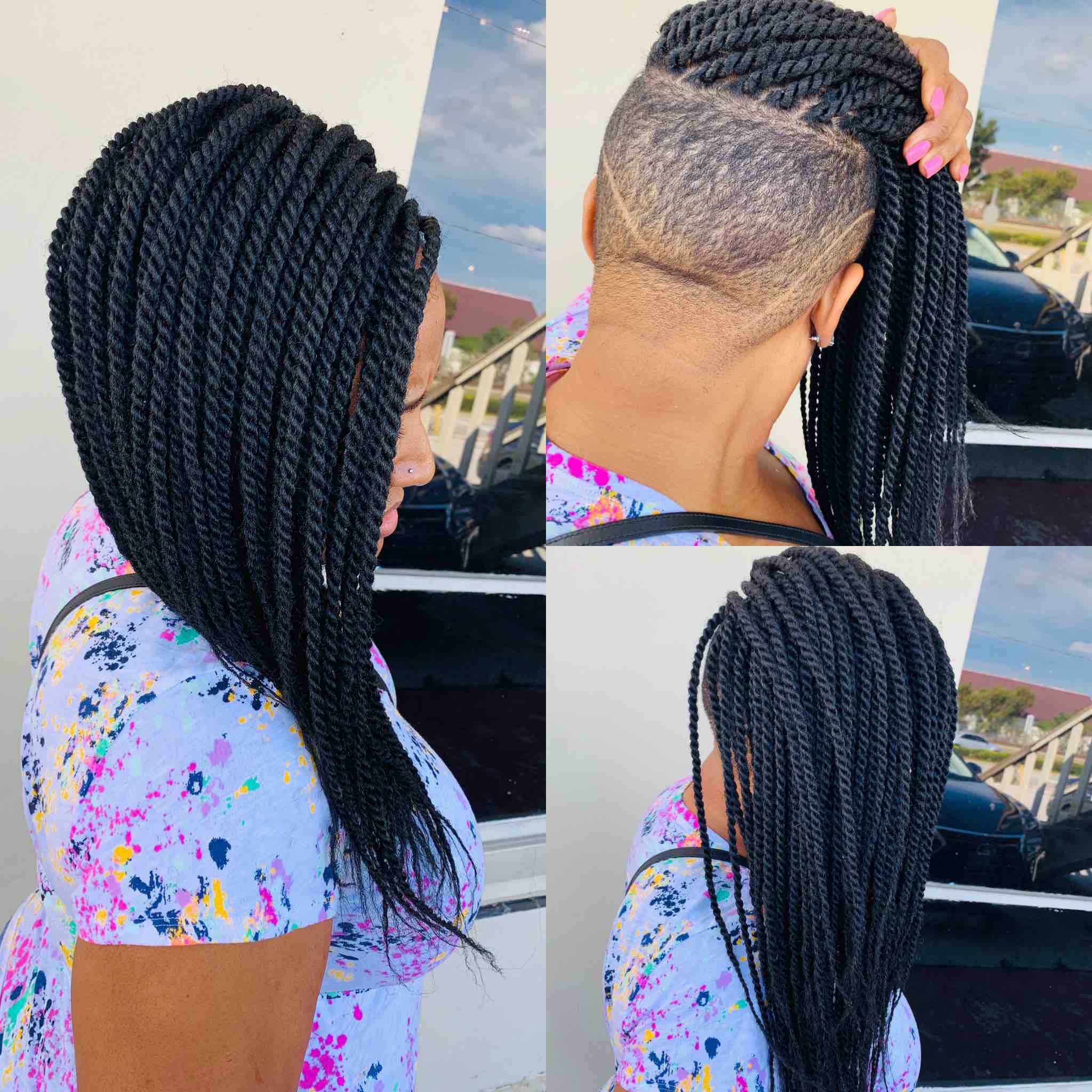 Shaved Sides Marley Twist Short