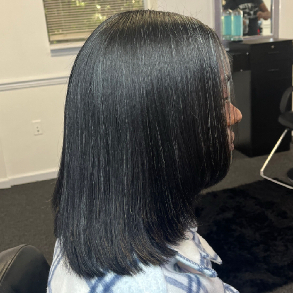 Olaplex Silk Press With Trim at Angelhairdivinity in Hoover, AL
