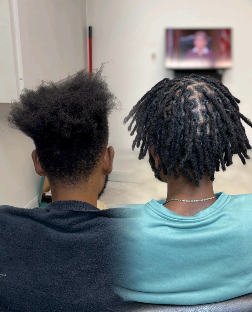 Not SO traditional Starterlocs at Roots in Beauty in North Charleston, SC