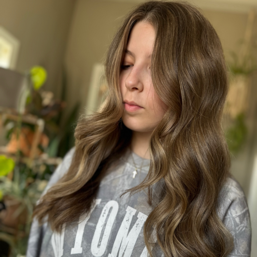 Partial Custom Foil & Haircut at Hair by Kelsey Clark in Lizton, IN