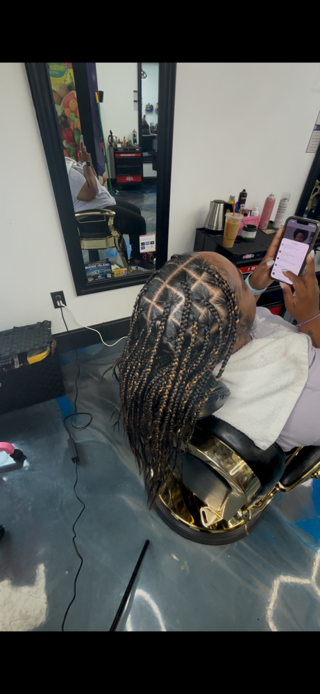 Knotless Box Braids at Gyanna Styles in North Providence, RI