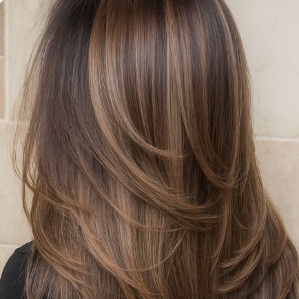 DIMENSIONAL BRUNETTE at Hoss Boss Hair in Angola, IN