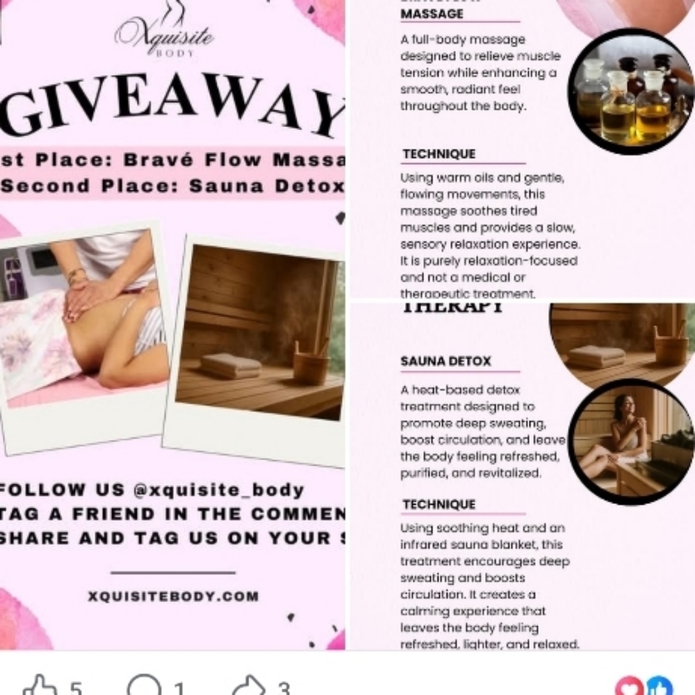 Giveaway at Xquisite Body Contouring in Bolingbrook, IL