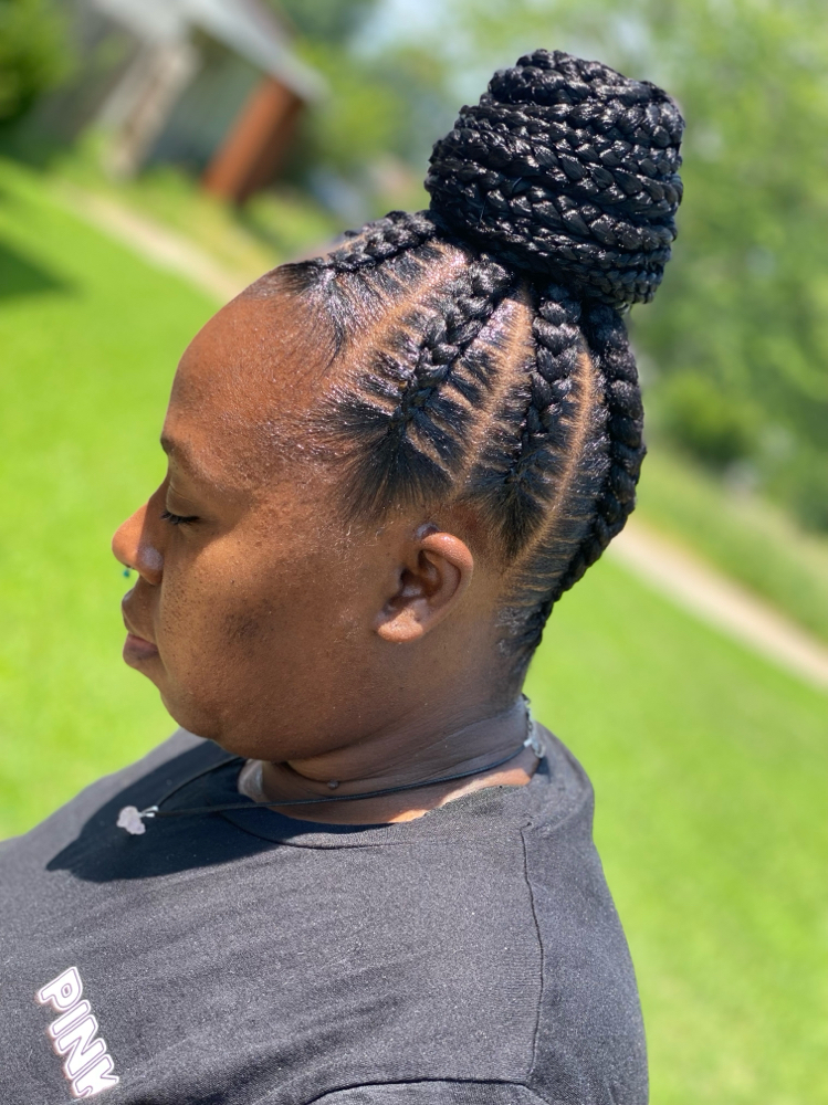 Large Feed-In Ponytail