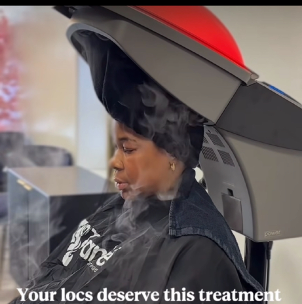 +Loc Steam Treatment at Vanité Hair Studio in Colonie, NY