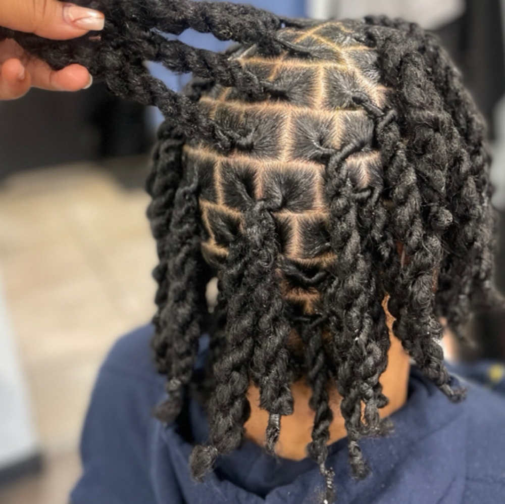 Men’s Two-Strand Twist at QueenDi Beauty in Los Angeles, CA
