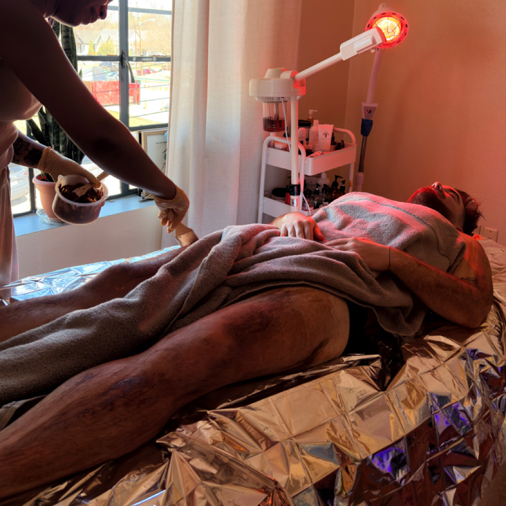 Copal Cacao Infrared Sauna Wrap at Casa Copal Organic Spa in Dallas, TX