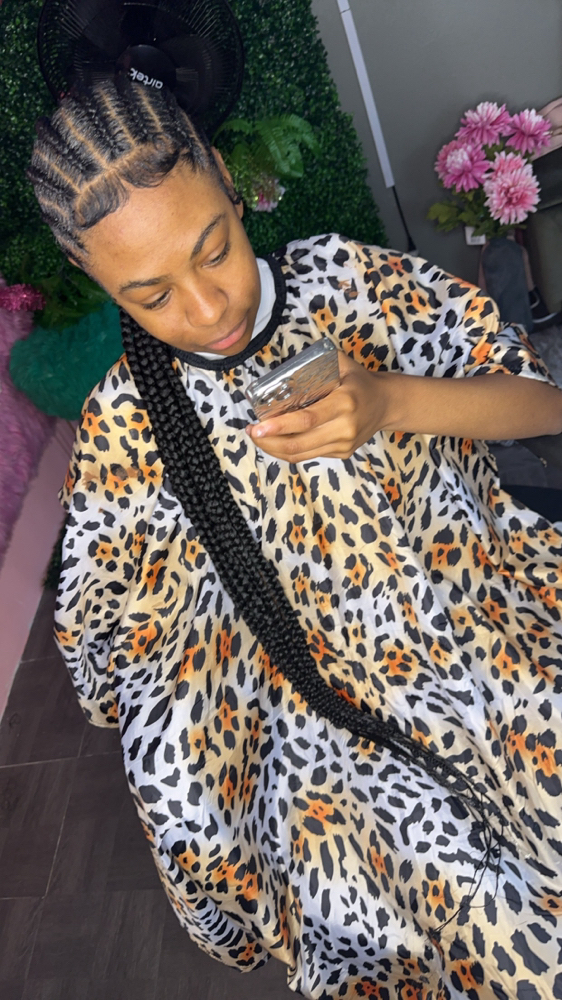 XLong straight backs (8 Braids)