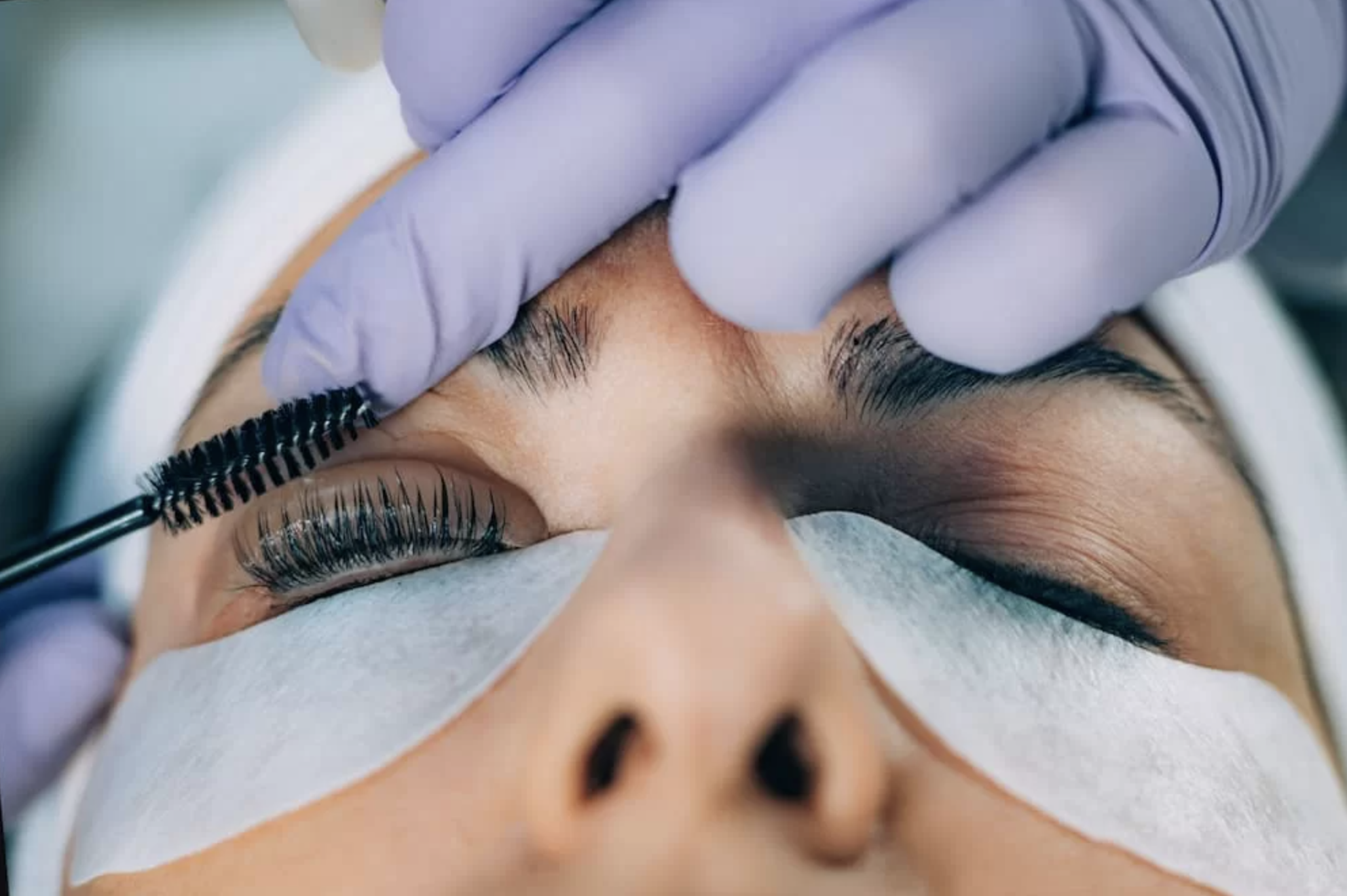 Eyelash lift and tint