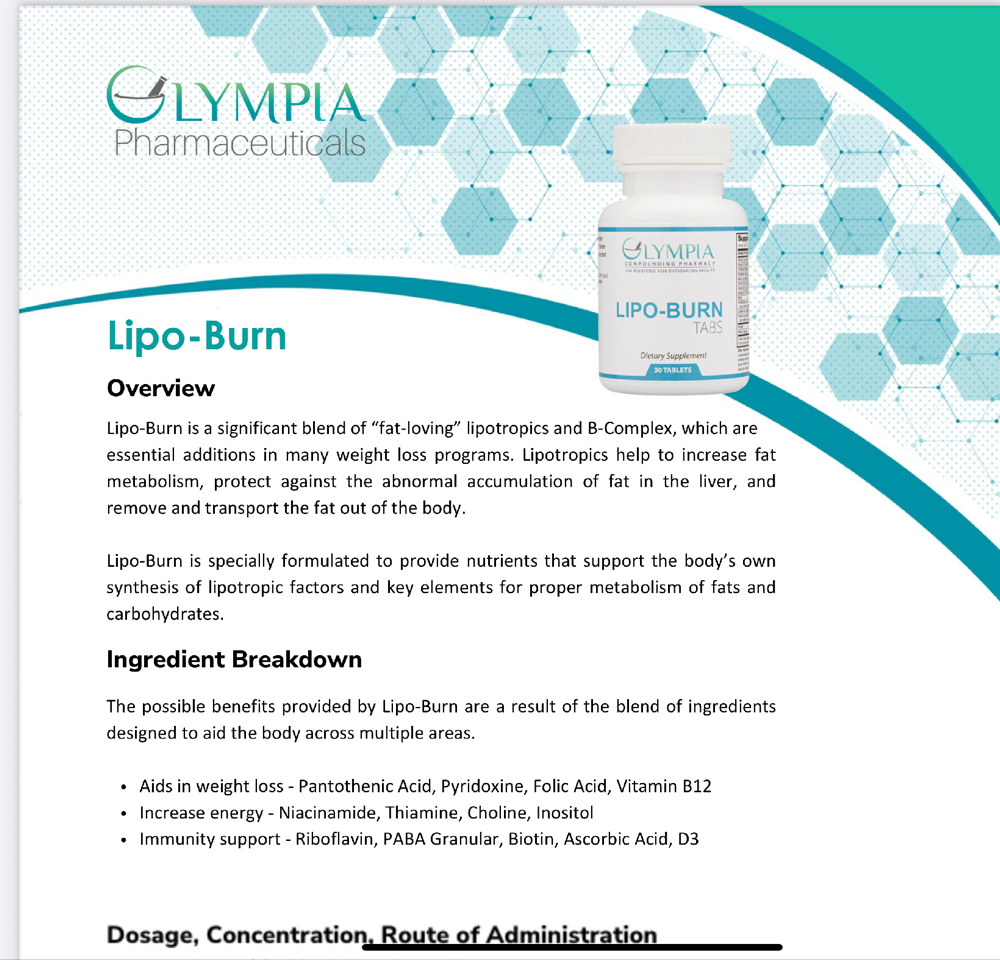 Lipo Burn Tablets at VitaFuel by Claudia in Corpus Christi, TX
