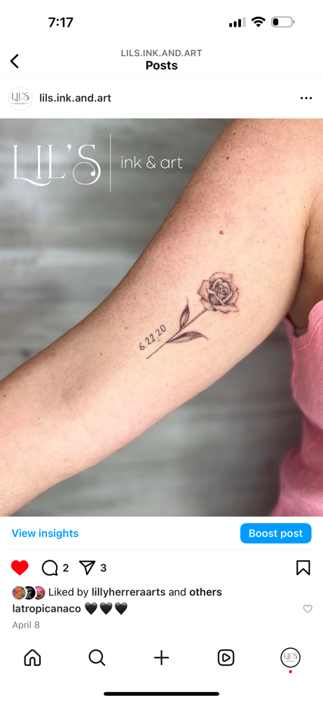 Small tattoo 🤍 (1-3 Inches )