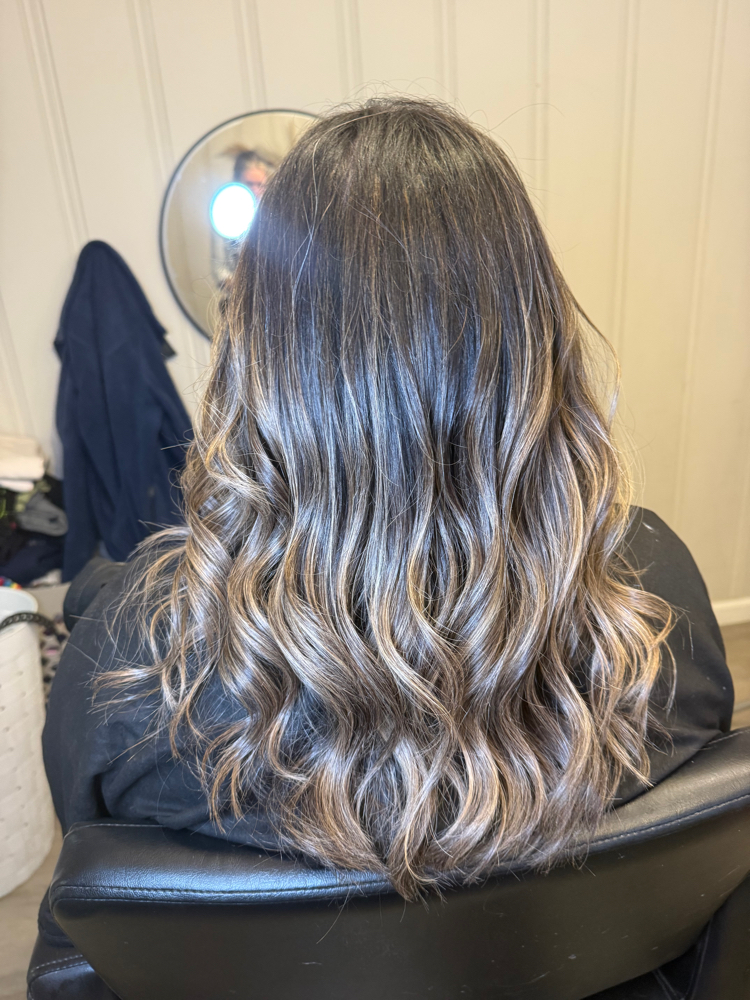 Balayage With Darkend Roots