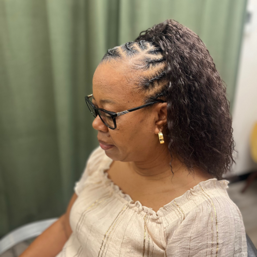 Cornrows With Ponytail Extension at Brittney Shearz in Frederick, MD