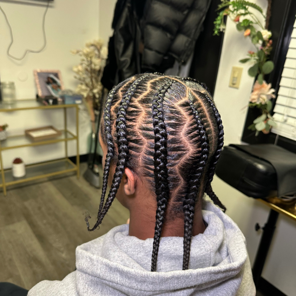 Men Freestyle Braids at Hairbyyae in Columbus, OH