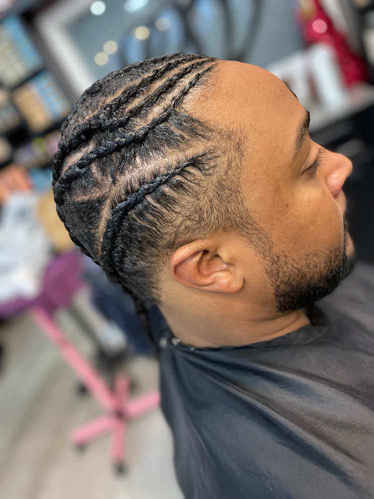 Mens Cut With Braids