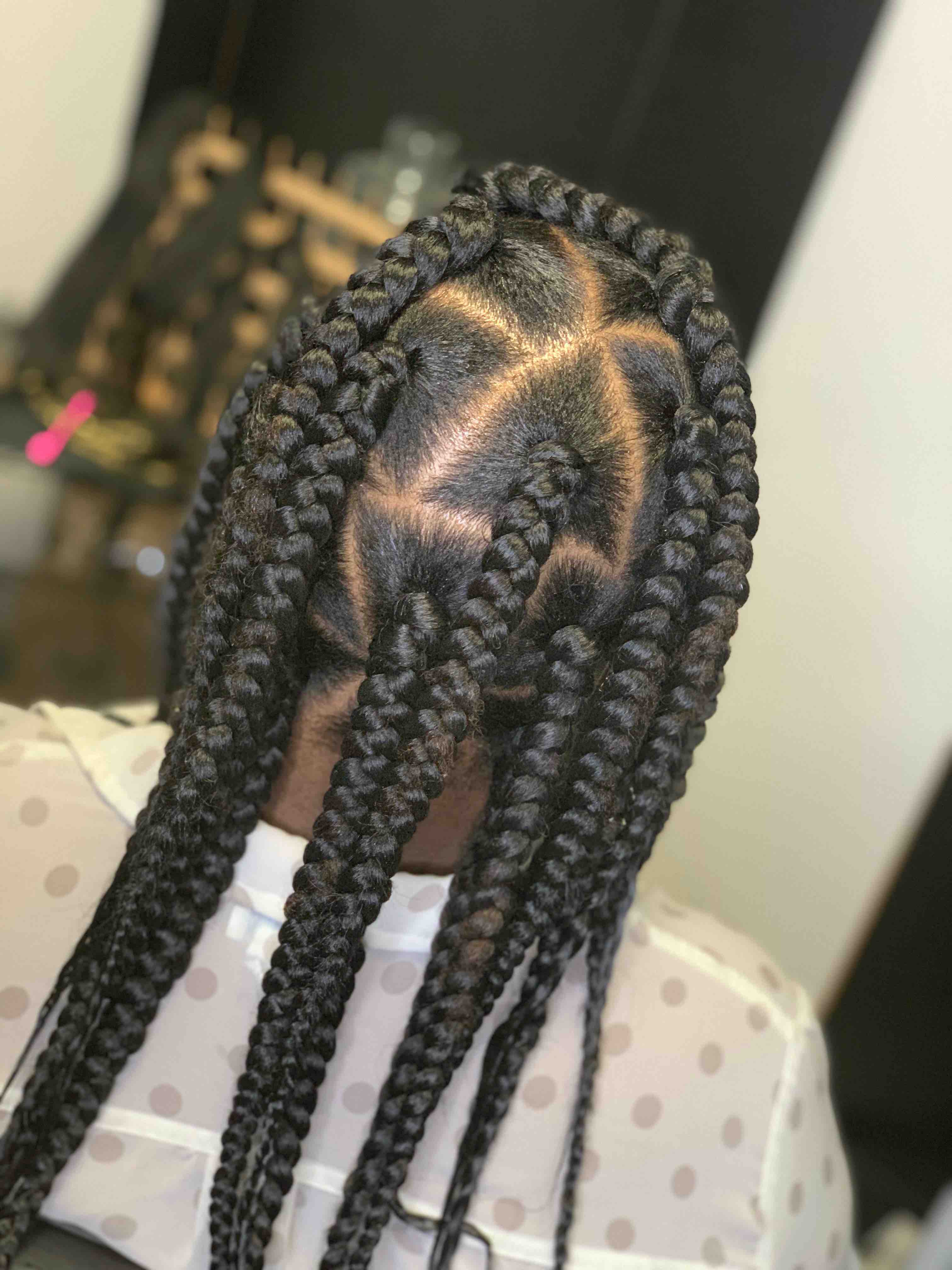 Jumbo Knotless Braids at Crowned by Asia in Houston, TX