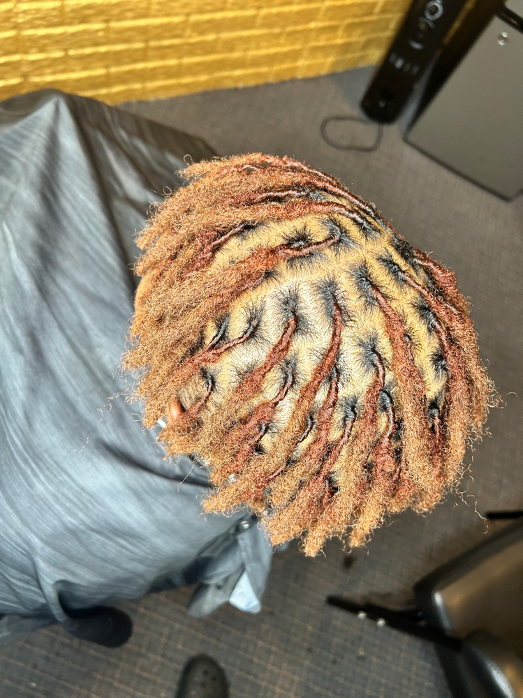 Instant locs half a head