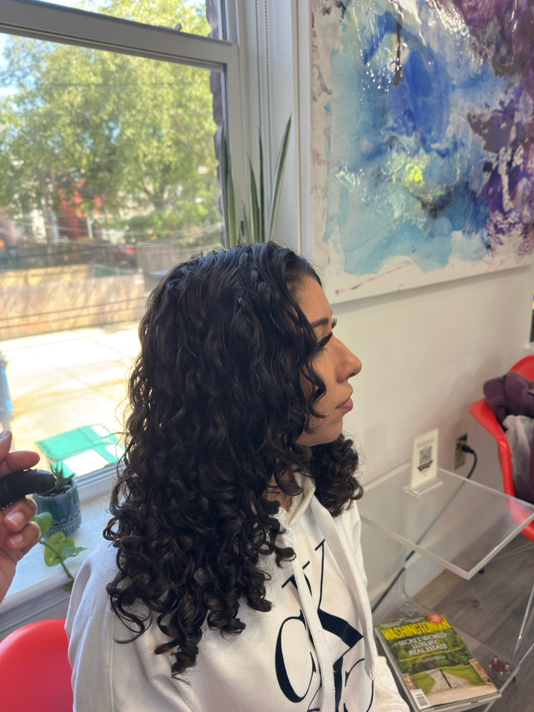 Curly Haircut And Styled Curly