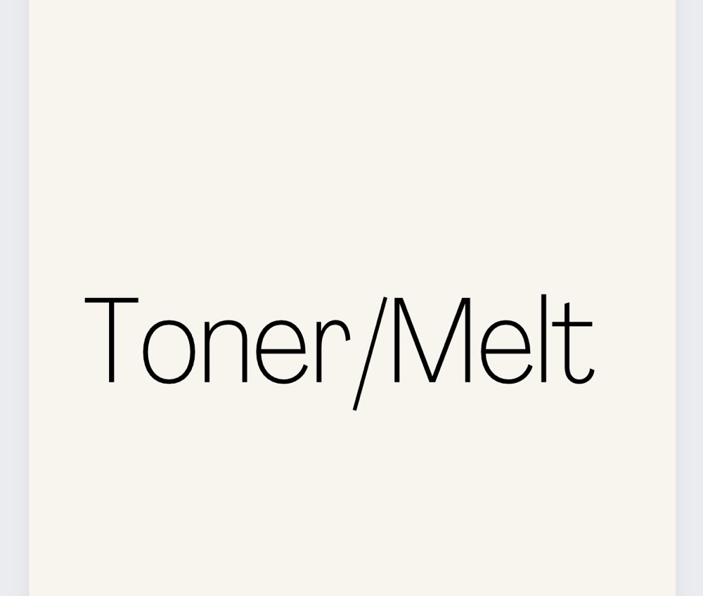 Toner/melt & Blow Dry