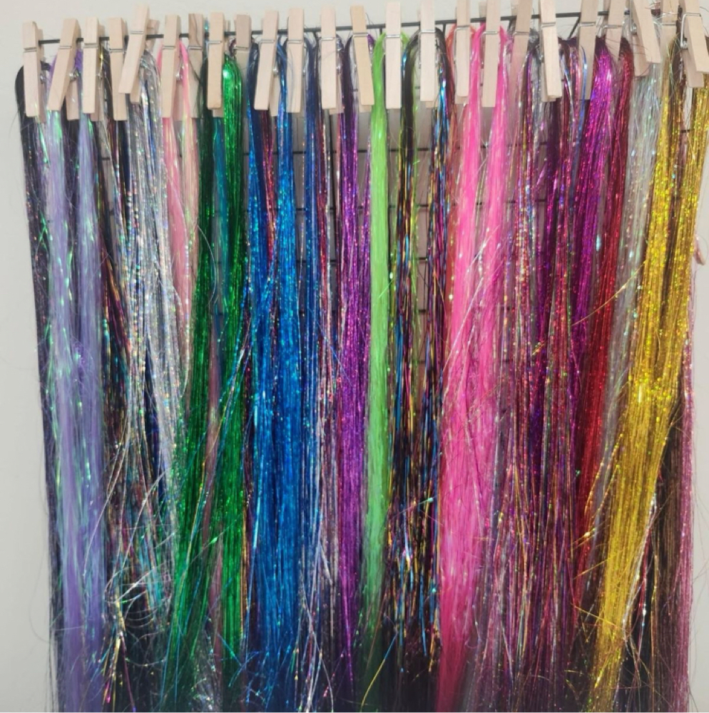 Hair Tinsel at Brittany George at Loft Esthetics Salon in Lambertville, MI