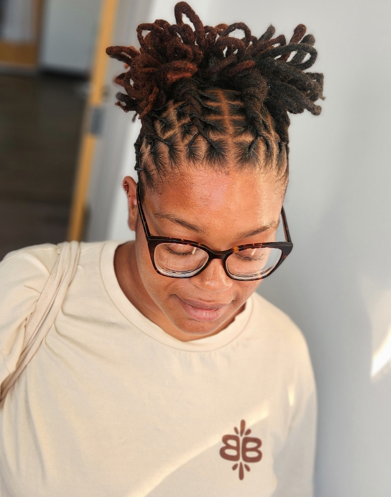 Loc Retwist+Updo Or Barrel Twist