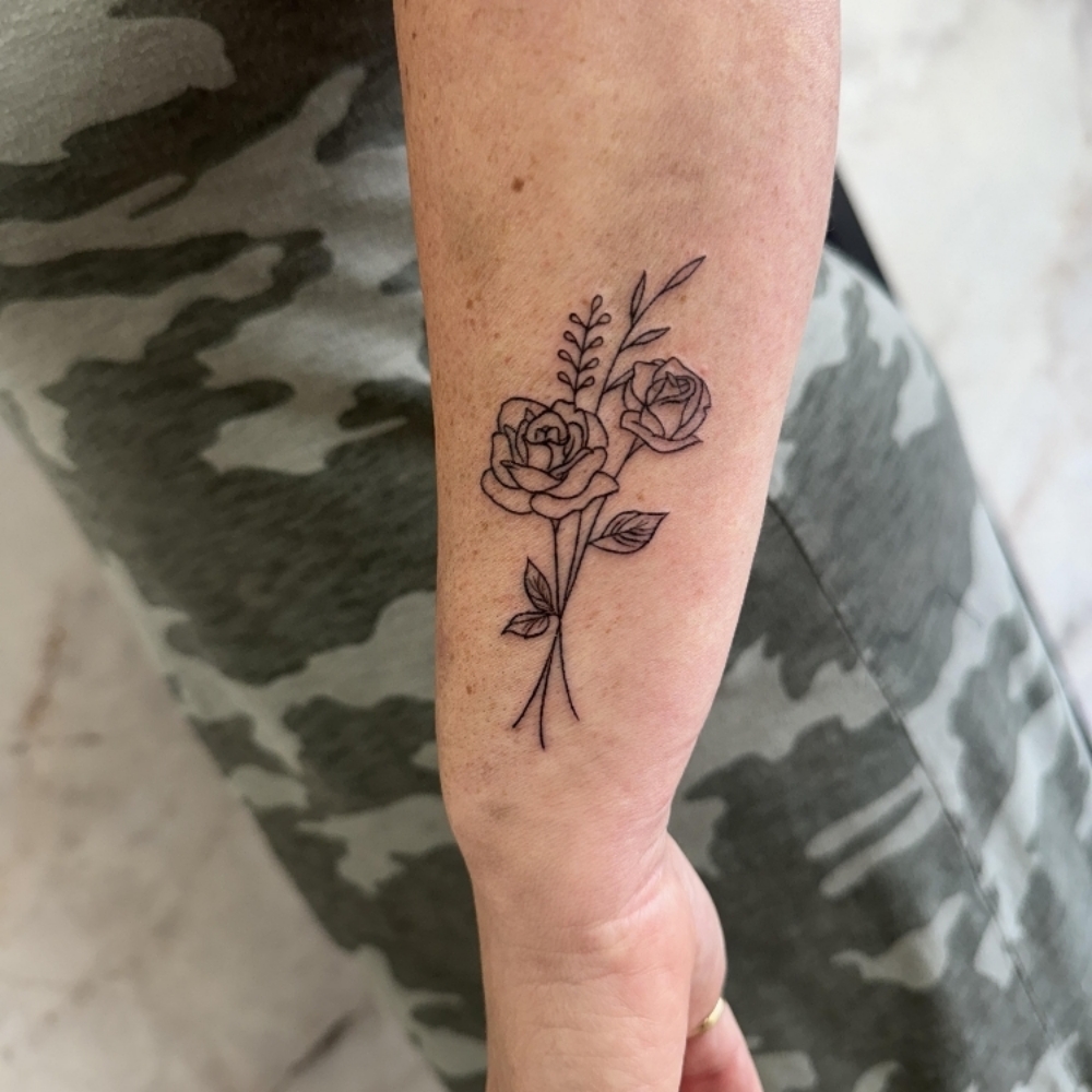 1 Hour Floral Tattoo at KG Art & Ink in Jefferson City, MO