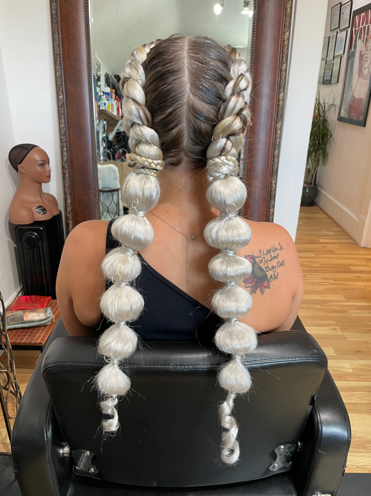 2 Festival Braids with Bubbles