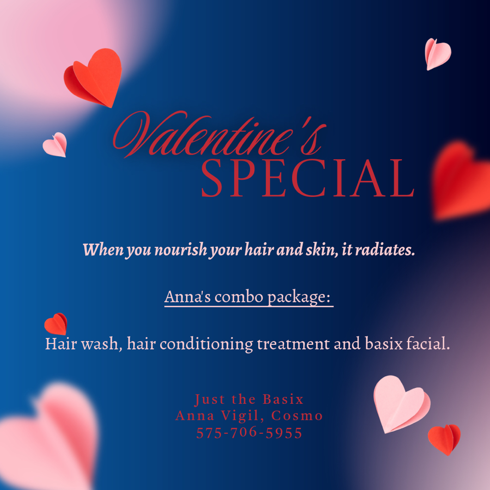 V-Day Haircare Special at Just The Basix, LLC in Carlsbad, NM