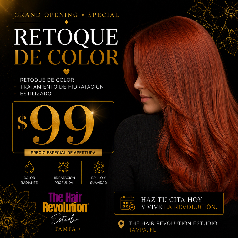 Permanet Color Retoch at Hair Revolution Estudio Academy in Tampa, FL
