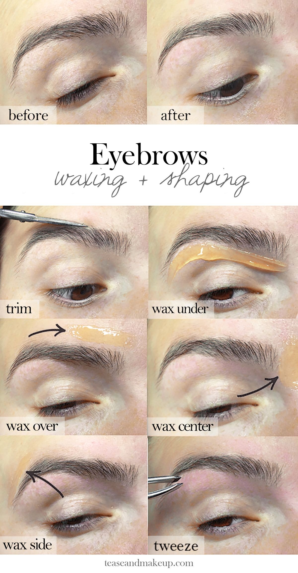 Eyebrows waxing