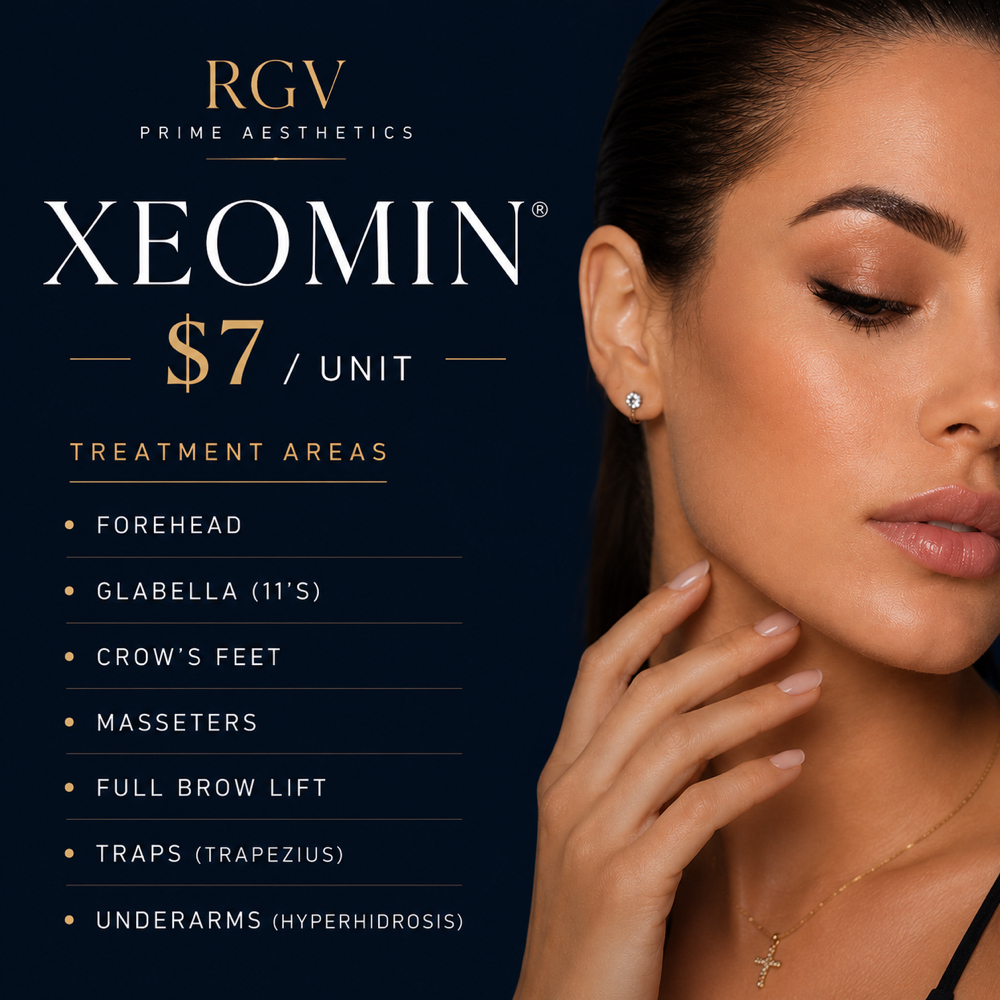LARGE/MED AREA TOX $7/U XEOMIN at RGV PRIME AESTHETICS PLLC in Mcallen, TX