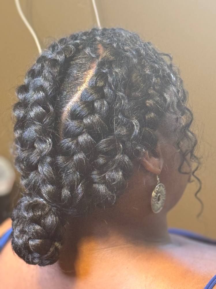 Butterfly/messy Braids Under 6