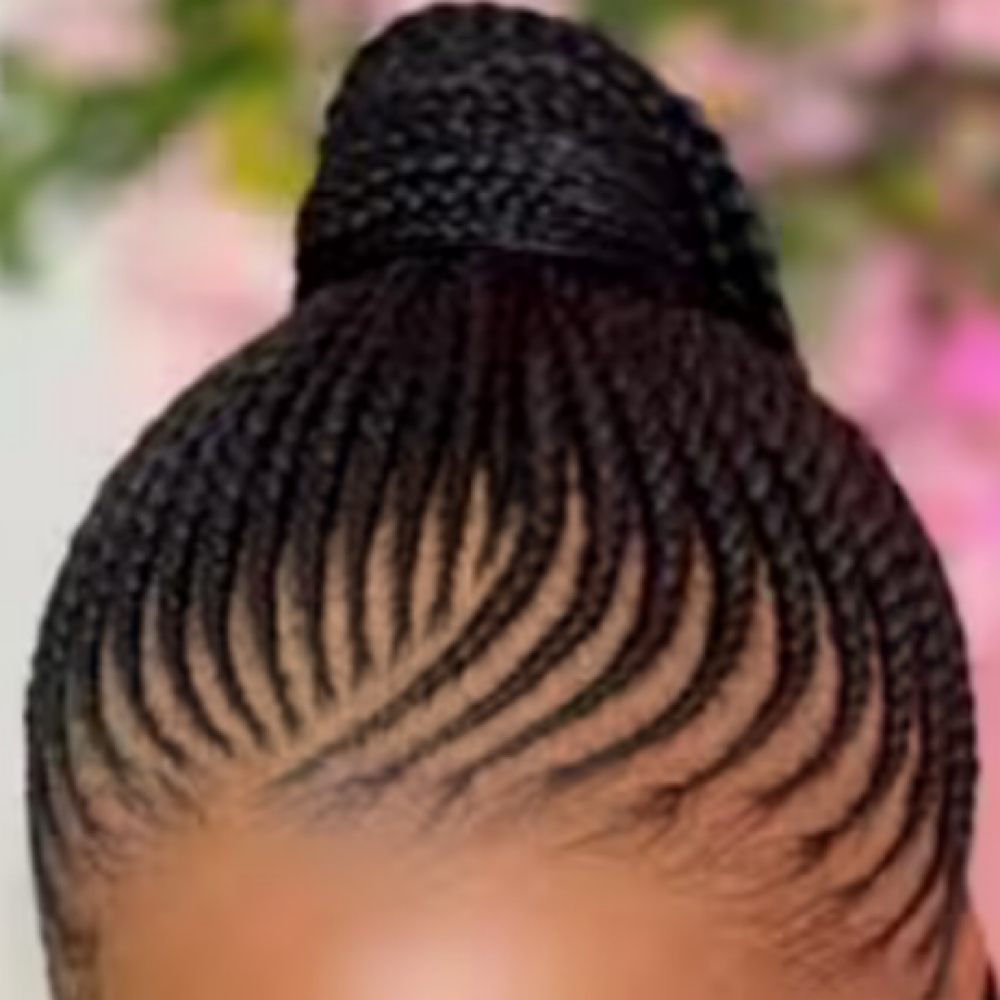 Braided Chignon Updo at JD Braiding Embassy in Richmond, TX