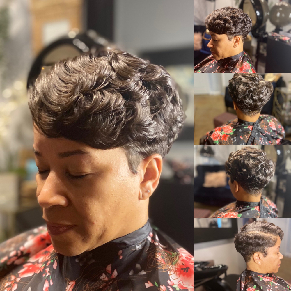 Relaxer retouch and cut