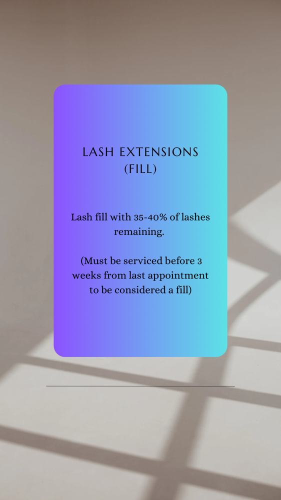 Lash Extensions (Fill)