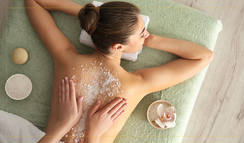Relaxation Back Massage with Scrub