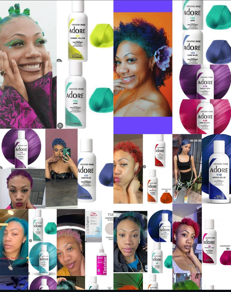 Permanent Dye wig/bundles color cus