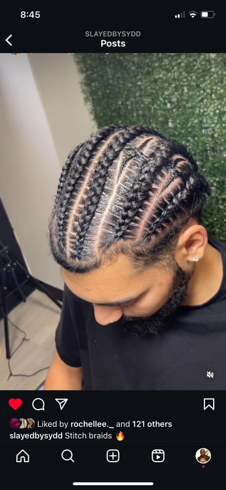 Stitch Braids (no Hair Added)