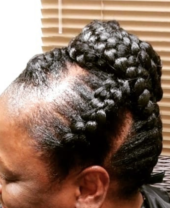 Goodess Braids (Natural Hair) Updo