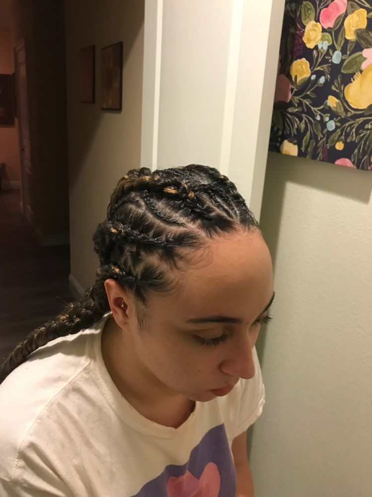 6-8 Feed In Braids at Kharyzma Beauty in Sacramento, CA