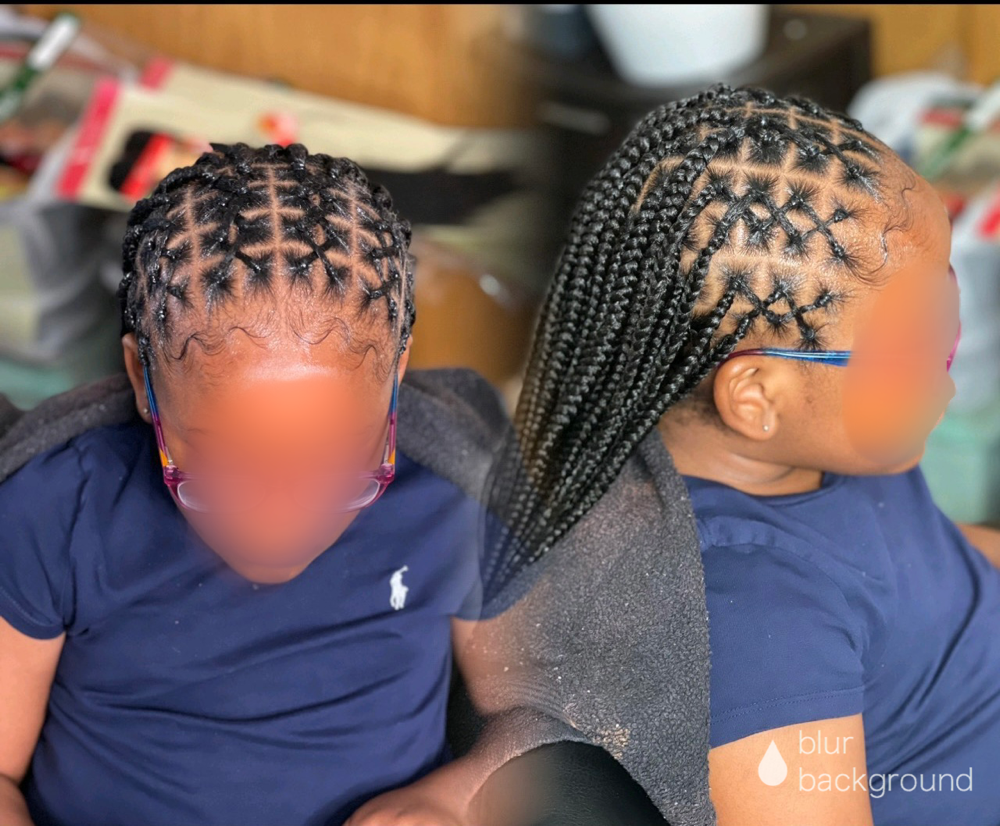 Girls “X” Boxes/Knotless (Age 7-12)