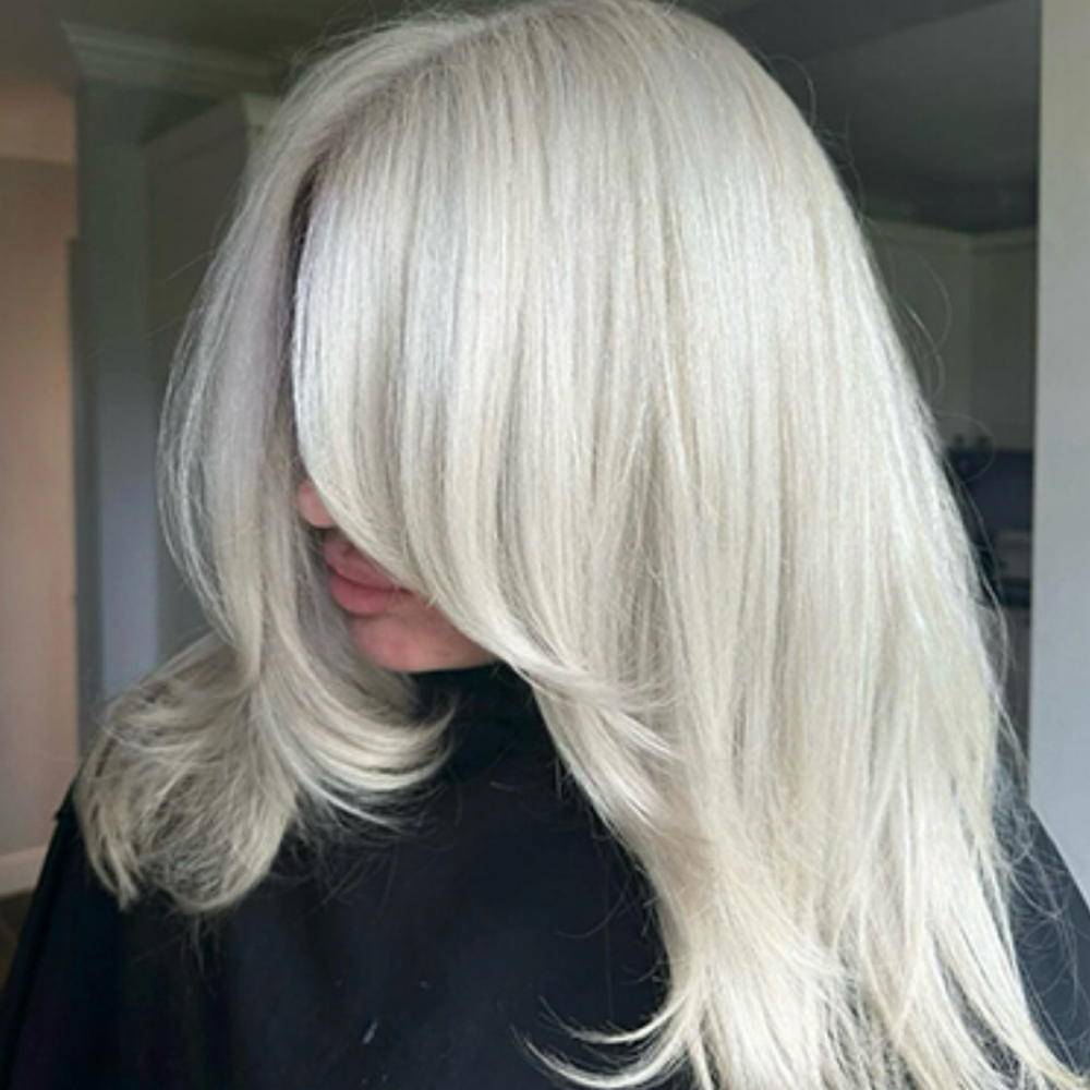 Platinum-root Retouch at Nurture…inspired Hair Design in Portland, OR