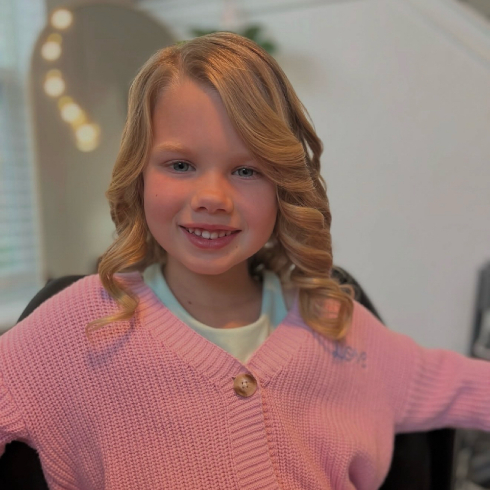 Girls Haircut & Style (10 and Under at Merve Hyde Beauty in San Antonio, TX