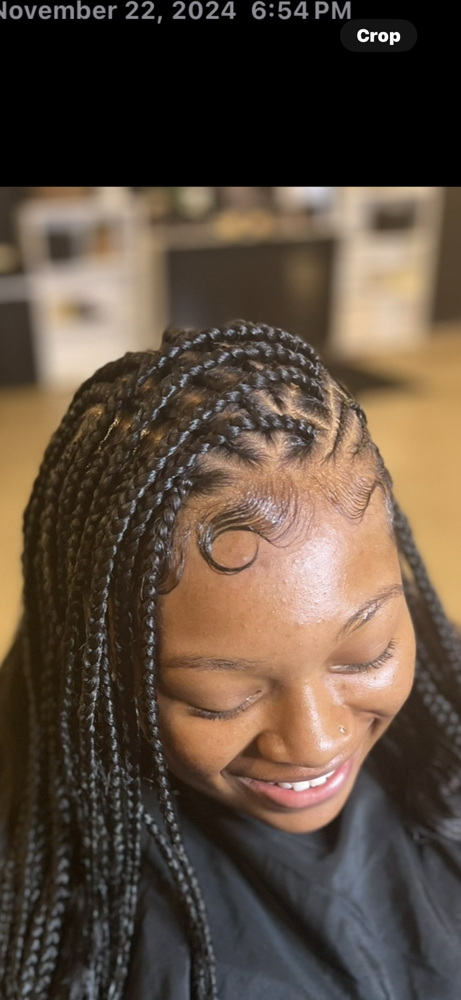 Smed Tribal W/flip Over Knotless at Cute, Simple and Classy Beauty Lounge in Fairfield, CA