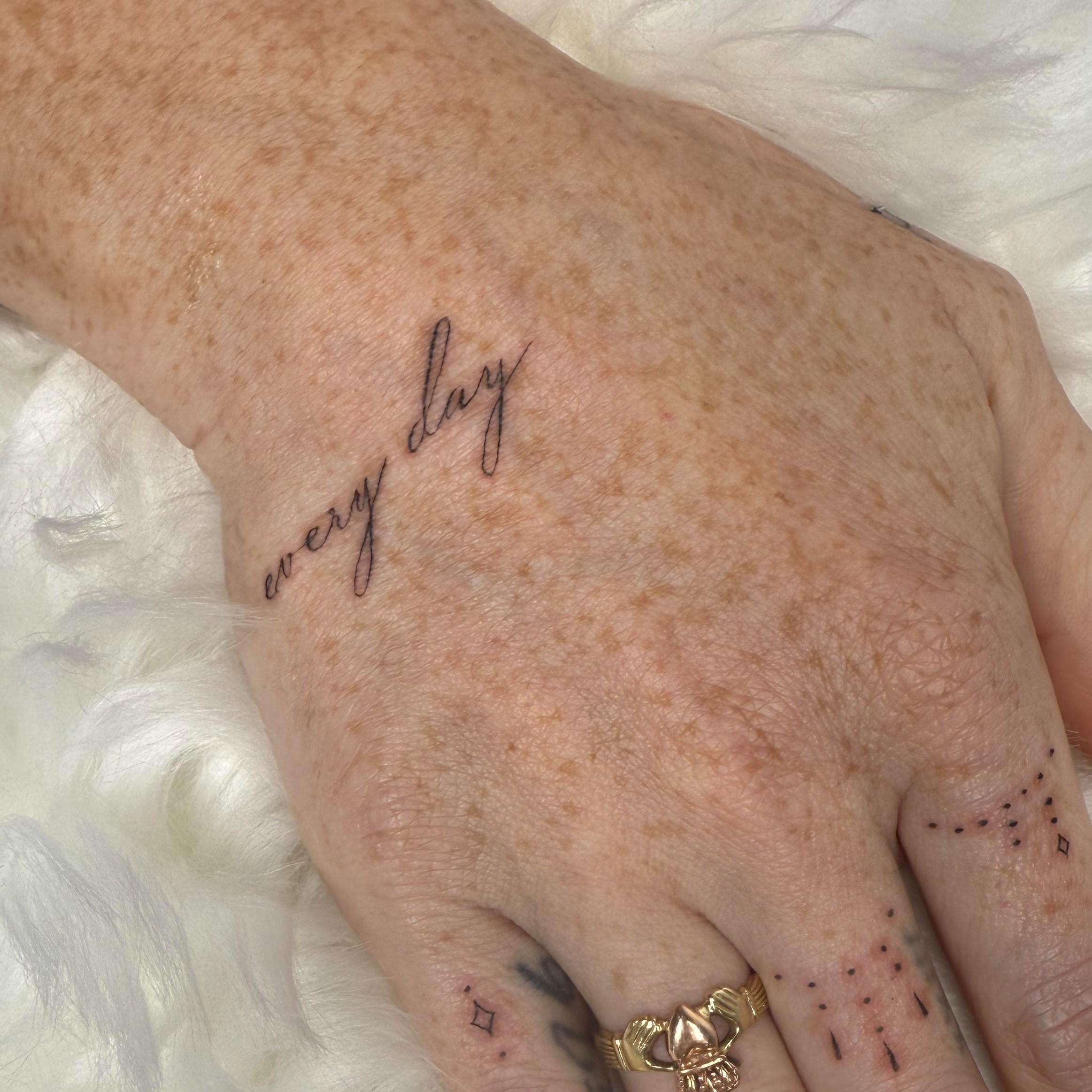 Script Tattoo at shade and stencil in Largo, FL