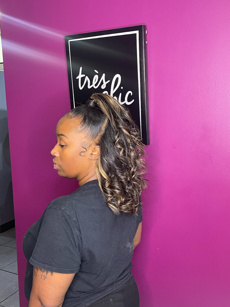Half Up Down Quick Weave